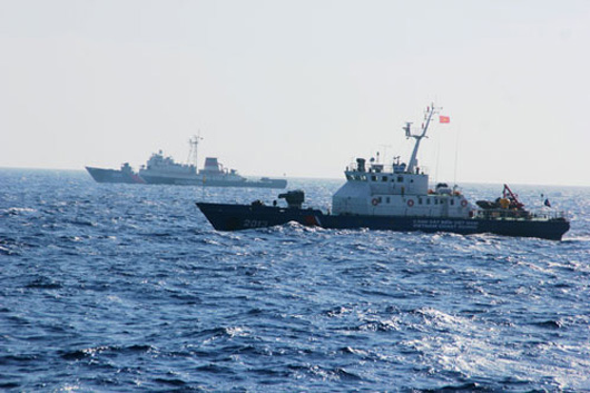 Tàu Cảnh sát biển Việt Nam tuần tra trên biển. (ảnh: thanhnien.com.vn)