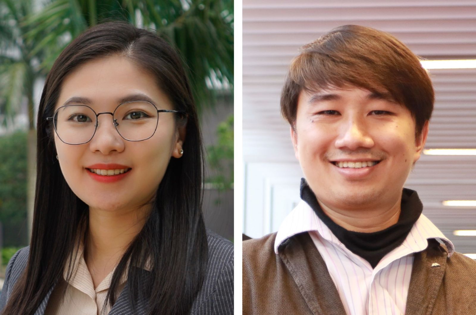 Giảng viên ngành Kinh doanh trên ứng dụng blockchain Đại học RMIT, Tiến sĩ Võ Thị Hồng Diễm (trái) và Thạc sĩ Hà Xuân Sơn (phải).