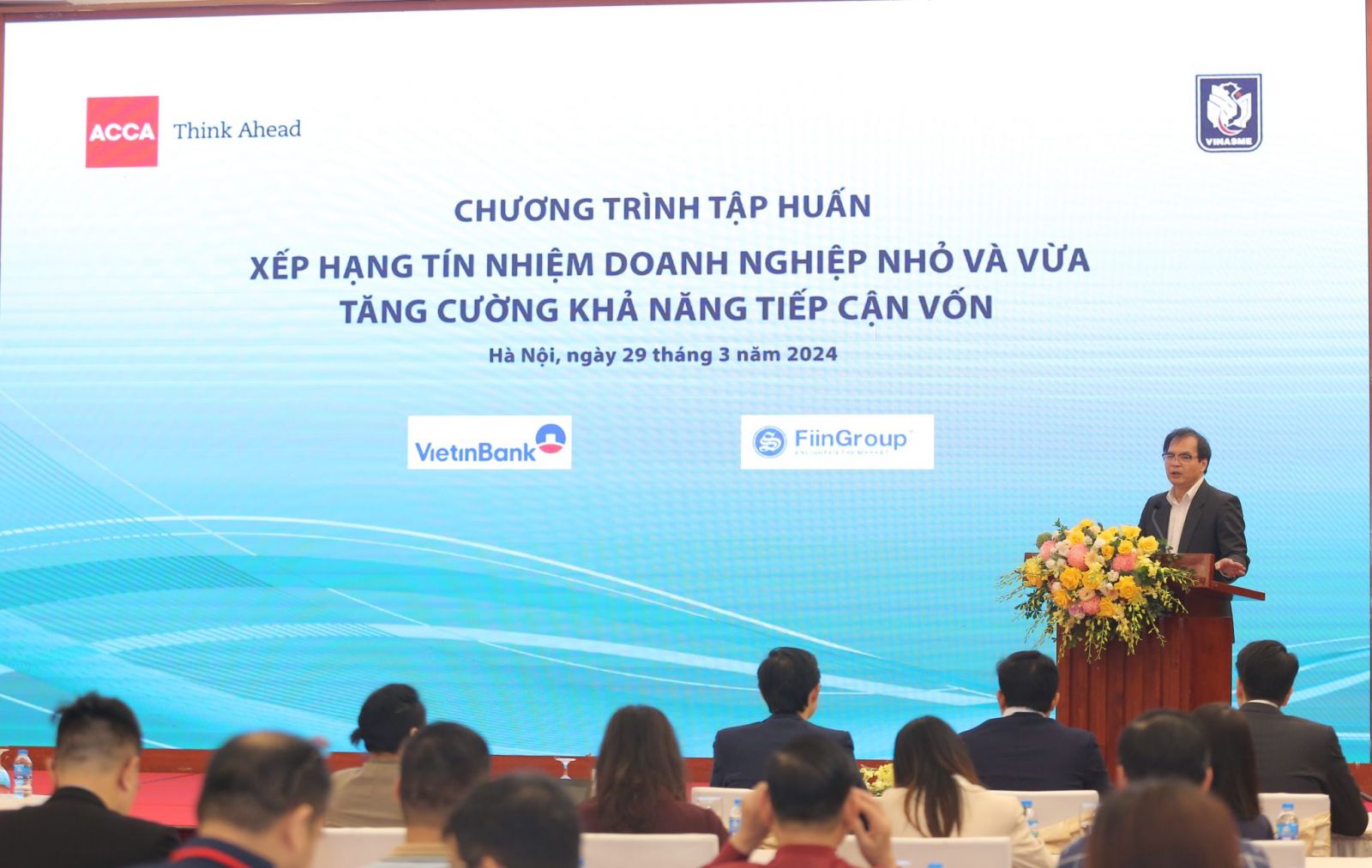 TS Tô Hoài Nam – Phó Chủ tịch Thường trực kiêm Tổng Thư ký VINASME phát biểu tại sự kiện.