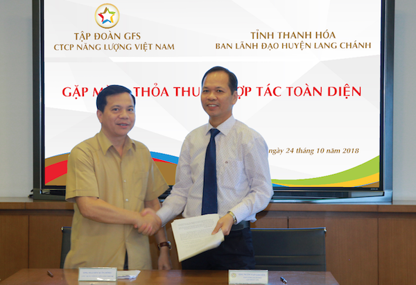 Lễ ký kết giữa Tập đoàn GFS và đại diện chính quyền địa phương huyện Lang Chánh,