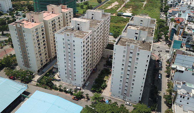 Dự án tái định cư Phú Mỹ đưa 200 căn hộ ra bán đấu giá nhưng thất bại. Ảnh: Độc Lập