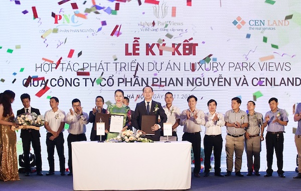 Công ty Cổ phần Phan Nguyễn và CENLAND bắt tay hợp tác để phát triển dự án<p/>Luxury Park Views