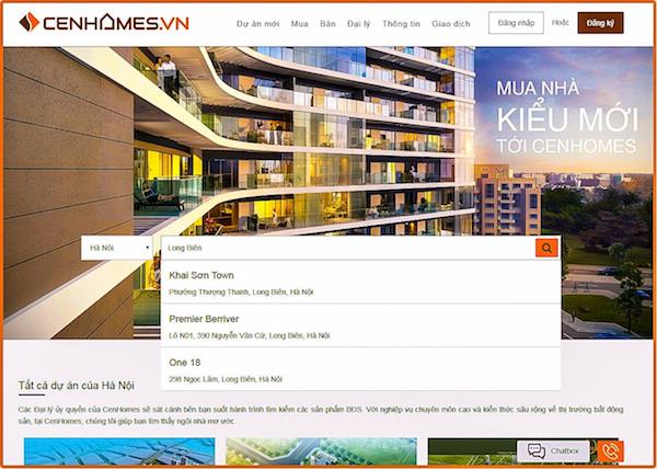 Cenhomes.vn được đầu tư phát triển với tham vọng trở thànhp/“Google Bất động sản” tại Việt Nam