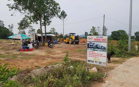 Một khu đất nông nghiệp giáp ranh rừng phòng hộ tại xã Cửa Cạn, Phú Quốc được người dân tự ý phân lô, bán nền thời điểm sốt đất năm 2018 - Ảnh: K.NAM