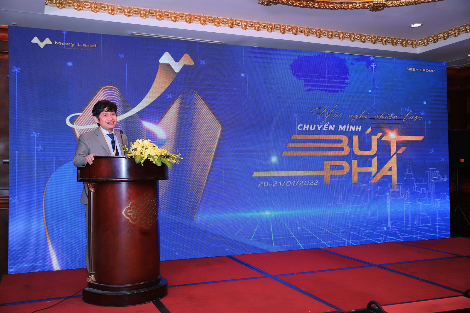Ông Hoàng Mai Chung – Chủ tịch HĐQT Công ty CP Tập đoàn Meey Land khẳng định:p/“2022 sẽ là năm Meey Land đặt mục tiêu “Chuyển mình bứt phá”.