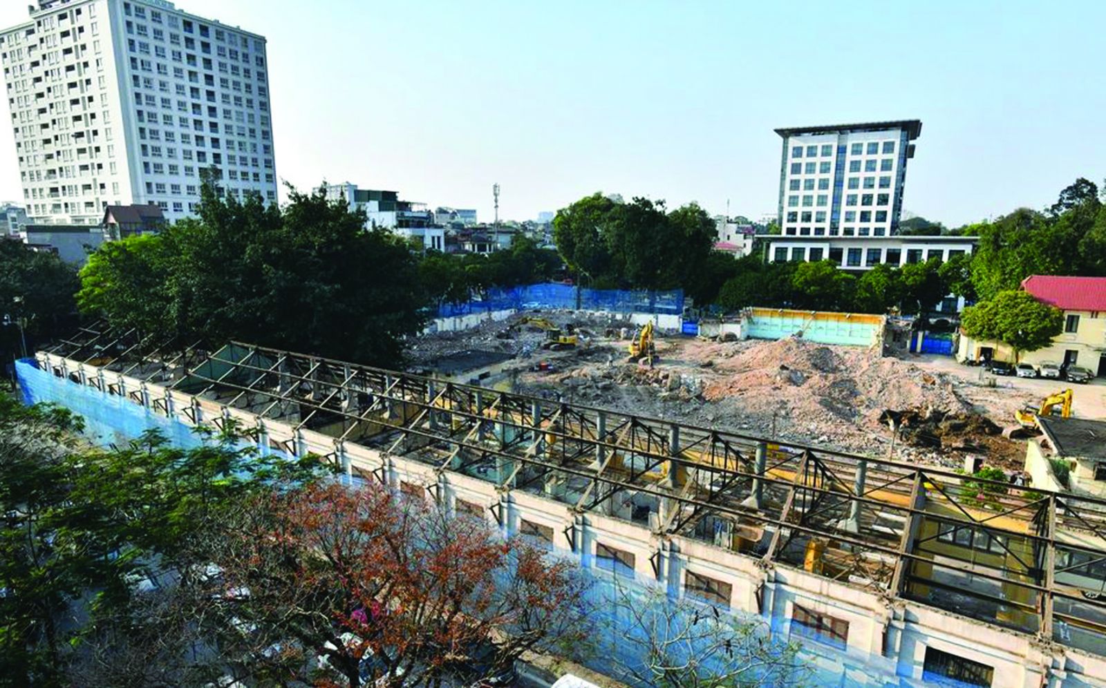 Dự án xây cao ốc tại 61 Trần Phú mới đây đã bị tạm dừng triển khai. Ảnh: T.Thương