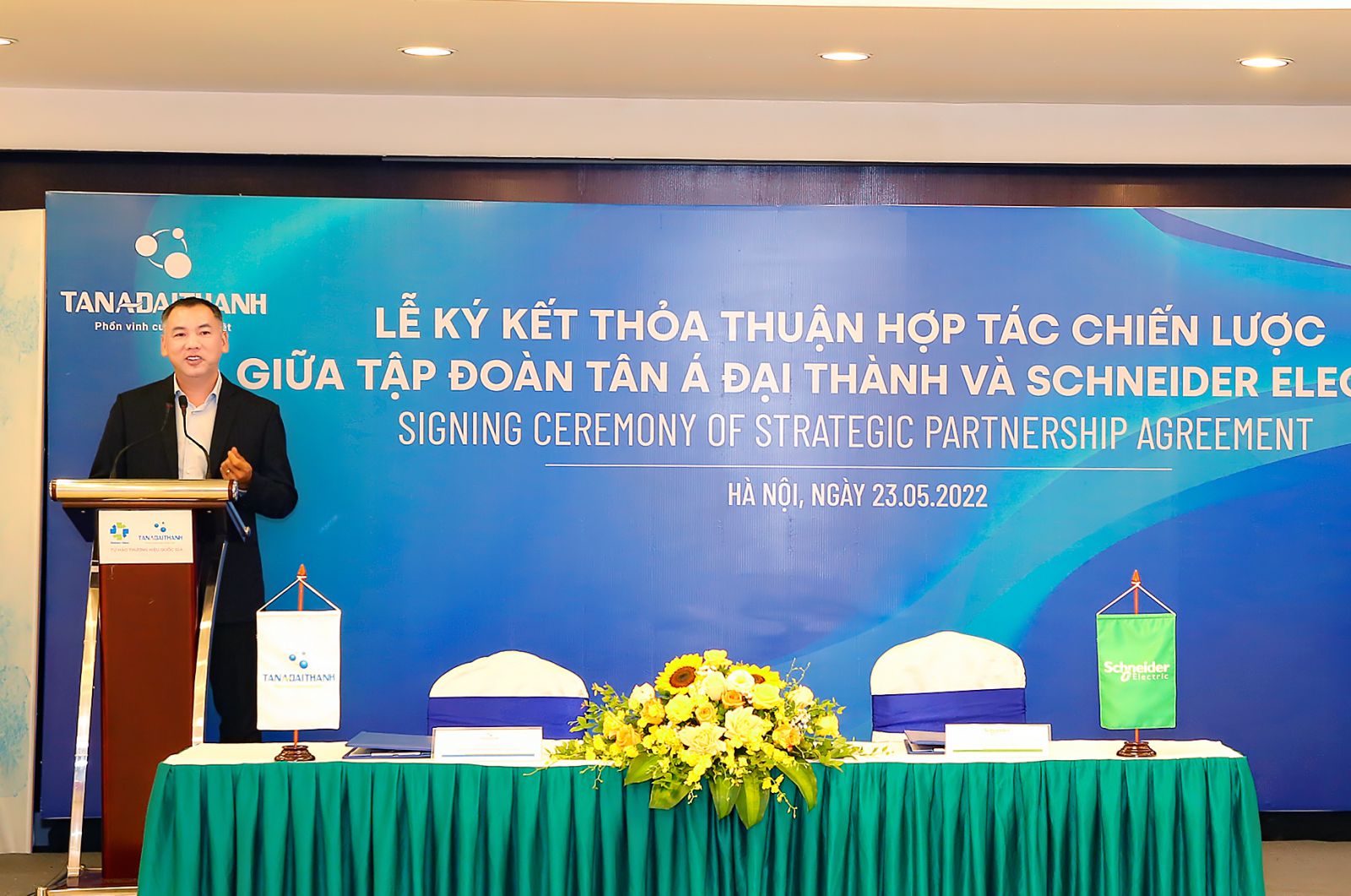 Ông Đồng Mai Lâm, Tổng Giám đốc Schneider Electric Việt Nam & Campuchia phát biểu tại sự kiện