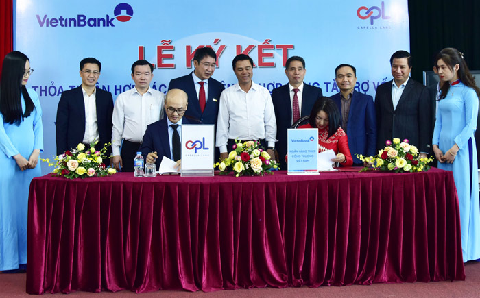 Lễ ký kết giữa Capella Land và ngân hàng VietinBank về việc tài trợ vốn 1.860 tỷ đồng