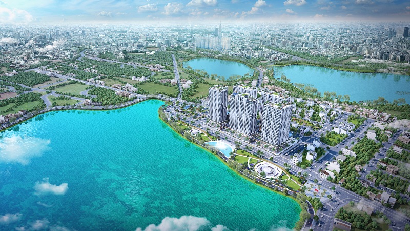 Sky Đông Sài Gòn sở hữu vị trí độc tôn ngay trung tâm 5 hồ nước lớn nhất cửa ngõ TPHCM