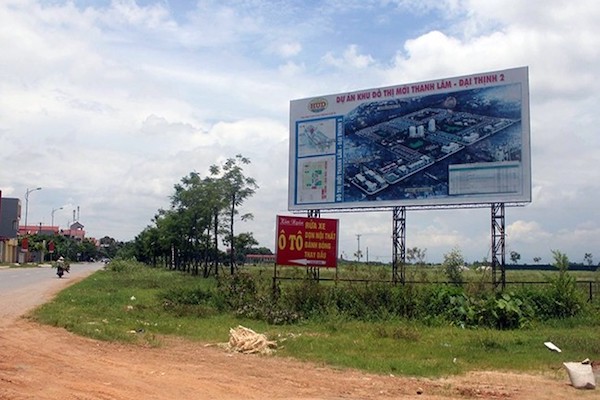 Dự án Khu nhà ở Thanh Lâm tại xã Thanh Lâm do Công ty CP thương mại và dịch vụ du lịch Phương Viên làm chủ đầu tư.