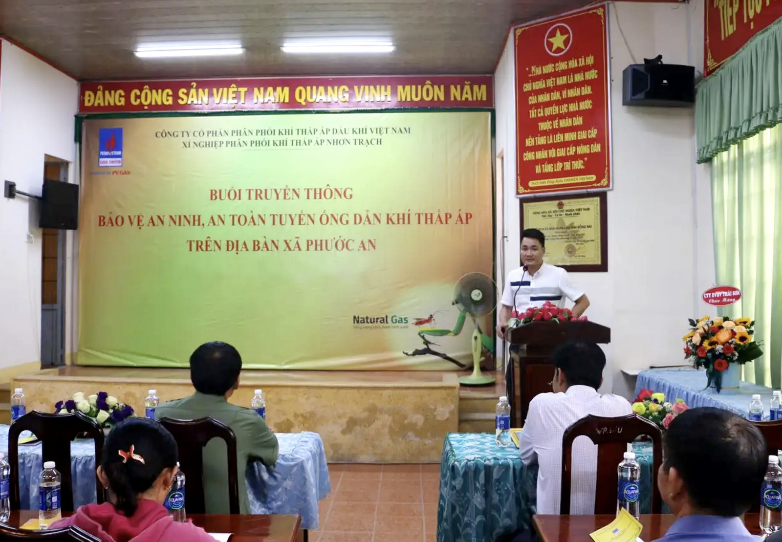 Xí nghiệp Phân phối Khí thấp áp Nhơn Trạch tổ chức “Truyền thông bảo vệ an ninh, an toàn hành lang tuyến ống dẫn khí thấp áp trên địa bàn xã Phước An năm 2023”