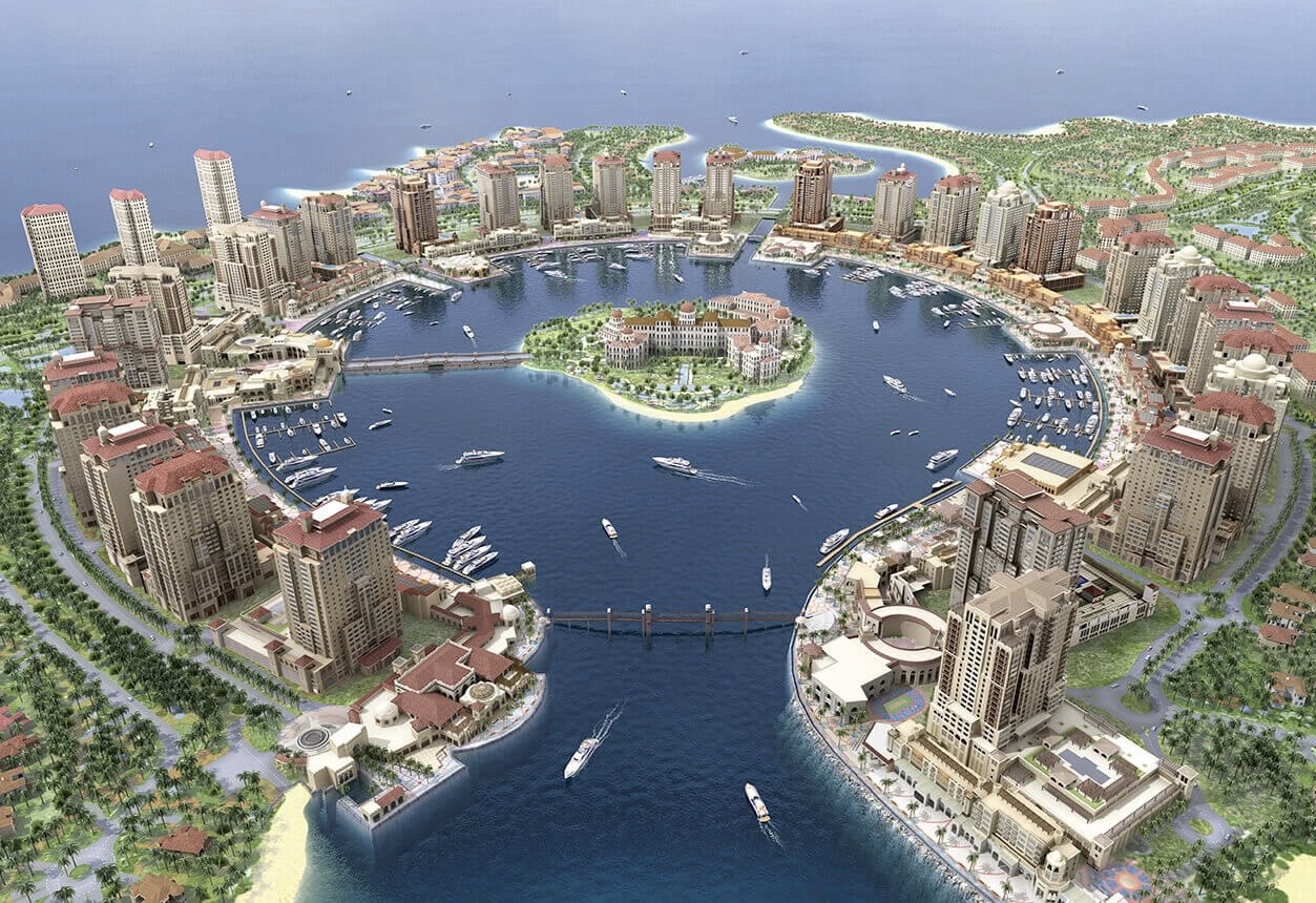 Đảo nhân tạo Pearl Island, khu West Bay, Doha, Qatar - 1 trong 9 khu vực free-hold zones cho phép người nước ngoài mua và sở hữu nhà đất. 