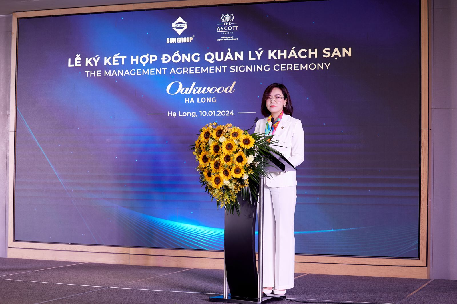 Bà Nguyễn Vũ Quỳnh Anh - Tổng giám đốc Sun Hospitality Group - Thương hiệu Du lịch nghỉ dưỡng của Sun Group