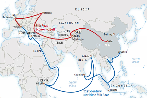 Trung Quốc tham vọng sẽ xây dựng đường cáp quang dọc các nước trên tuyến “Một vành đai – Một con đường” để trở thành con đường chính kết nối cấu trúc di động và thương mại điện tử giữa các quốc gia.