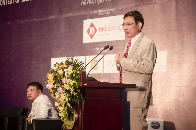 ông Đỗ Cao Bảo - Đồng sáng lập, UV HĐQT Tập đoàn FPT tại Hội thảo “Dự báo Kinh tế Việt Nam trong bối cảnh nền kinh tế số và những làn sóng mới – Thích nghi và chuyển đổi phương thức kinh doanh”