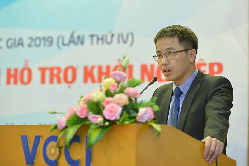 ông Đậu Anh Tuấn – Trưởng ban Pháp chế - Phòng Thương mại và Công nghiệp Việt Nam tại Diễn đàn Khởi nghiệp Quốc gia 2019 lần thứ IV