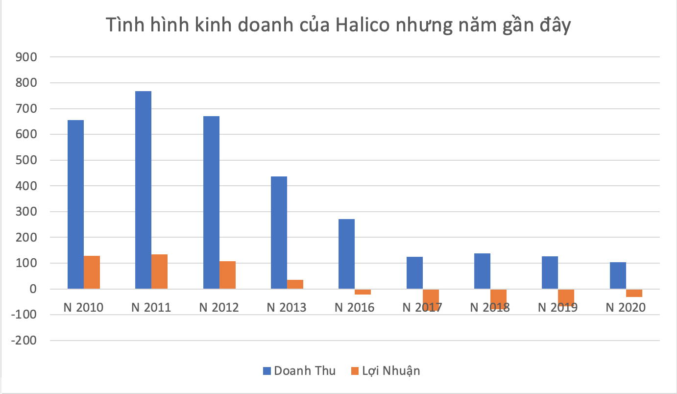 Nguồn: Báo cáo tài chính Halico