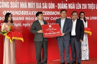 Lễ động thổ dự án nâng công suất Nhà máy Bia Sài Gòn-Quảng Ngãi
