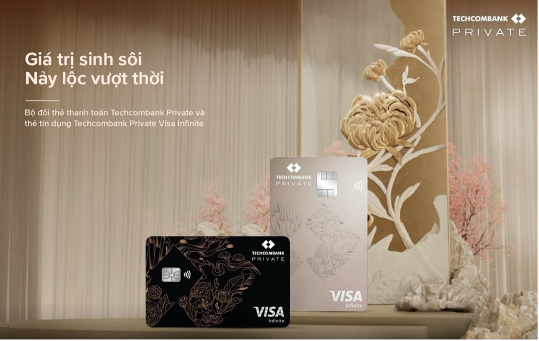 Bộ đôi thẻ thanh toán quốc tế Techcombank Private & thẻ tín dụng Techcombank Private Visa Infinite