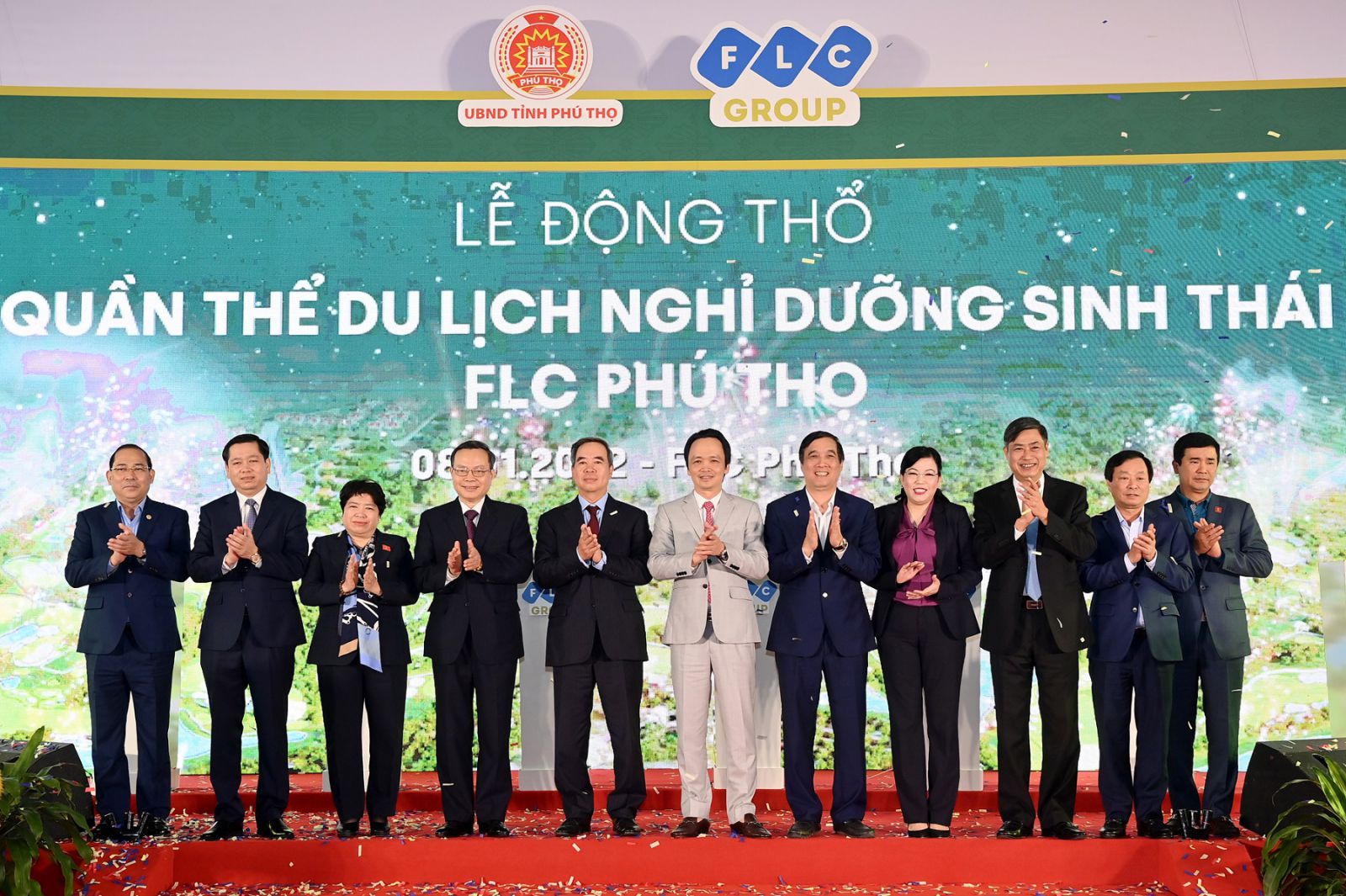 : FLC khởi công Quần thể Du lịch Nghỉ dưỡng sinh thái FLC Phú Thọ tại thành phố Việt Trì, tỉnh Phú Thọ ngày 8/1/2022