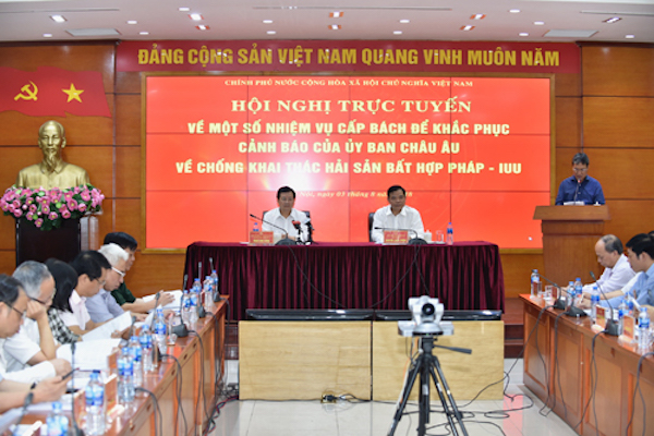 Phó Thủ tướng Trịnh Đình Dũng chủ trì họp trực tuyến với các địa phương về giải pháp để tháo gỡ thẻ vàng thủy sản từ EC của Bộ Nông nghiệp và Phát triển nông thôn (NN&PTNT)