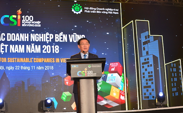 Tối ngày 22/11, Phòng Thương mại và Công nghiệp Việt Nam (VCCI) tổ chức Lễ công bố Doanh nghiệp bền vững tại Việt Nam năm 2018.