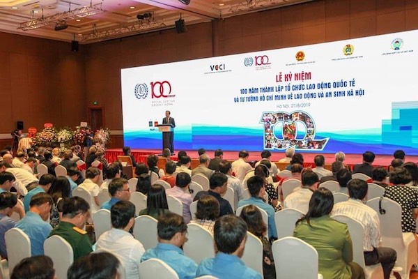 Bộ Lao động-Thương binh và Xã hội, Tổng Liên đoàn Lao động, Phòng Thương mại và Công nghiệp Việt Nam cùng Liên minh Hợp tác xã Việt Nam, Tổ chức Lao động Quốc tế (ILO) phối hợp tổ chức kỷ niệm 100 năm thành lập ILO (1919 -2019).