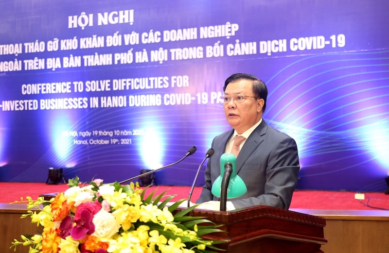 Bí thư Thành ủy Hà Nội Đinh Tiến Dũng, khẳng định, khu vực kinh tế có vốn đầu tư nước ngoài là bộ phận hợp thành quan trọng của nền kinh tế Việt Nam là động lực quan trọng để phát triển Thủ đô.