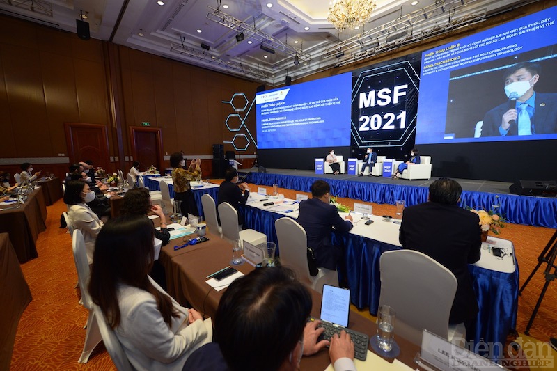 Diễn đàn đa phương (MSF) 2021 “Hợp tác xây dựng lực lượng lao động sẵn sàng cho nền kinh tế số bao trùm tại Việt Nam” do Phòng Thương mại và Công nghiệp Việt Nam (VCCI), Tổng Liên đoàn Lao động Việt Nam, Samsung Việt Nam phối hợp tổ chức.