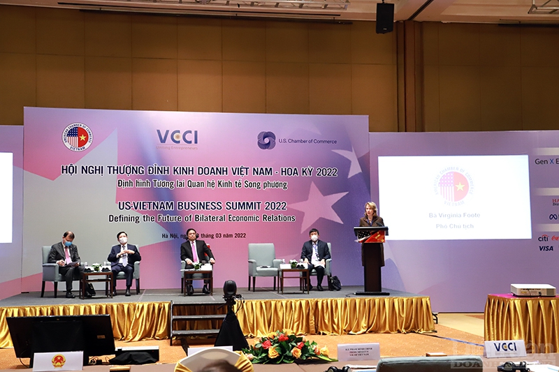 Bà Virginia Foote, Phó Chủ tịch Hiệp hội Thương mại Hoa Kỳ tại Hà Nội (AmCham) khẳng định: Doanh nghiệp Hoa Kỳ quan tâm tới vấn đề cải thiện môi trường kinh doanh tại Việt Nam. 