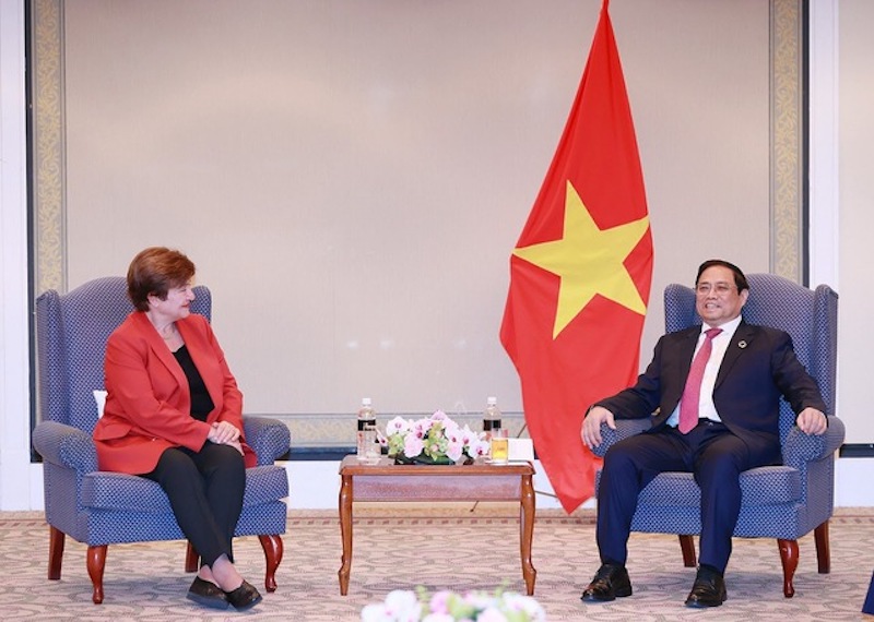 Thủ tướng Phạm Minh Chính đề nghị IMF tiếp tục tư vấn chính sách cho Chính phủ Việt Nam về điều hành kinh tế, hoàn thiện các công cụ tài khóa, tiền tệ, tái cơ cấu tài chính-ngân hàng. 