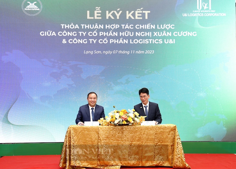 Công ty CP Hữu Nghị Xuân Cương (tỉnh Lạng Sơn) và Công ty CP Logistics U&I (tỉnh Bình Dương) vừa ký kết thỏa thuận hợp tác chiến lược .
