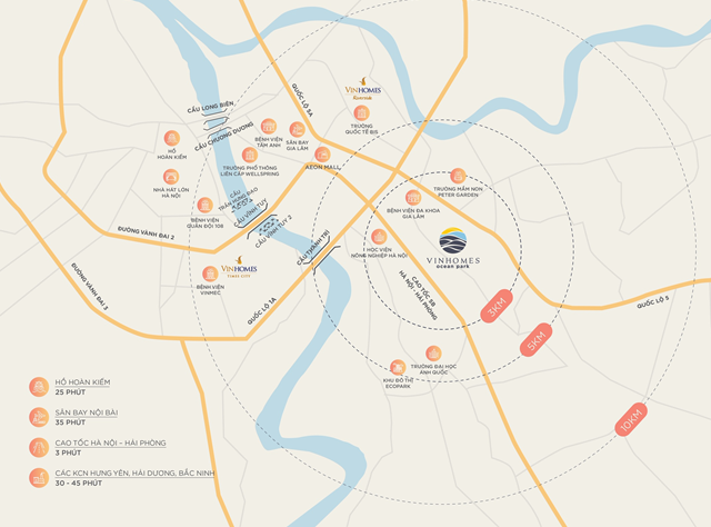 Loạt hạ tầng giao thông mới tạo ra trung tâm mới với mô hình “thành phố trong thành phố” tại Hà Nội, tạo sức hút lớn cho bất động sản phía Đông 