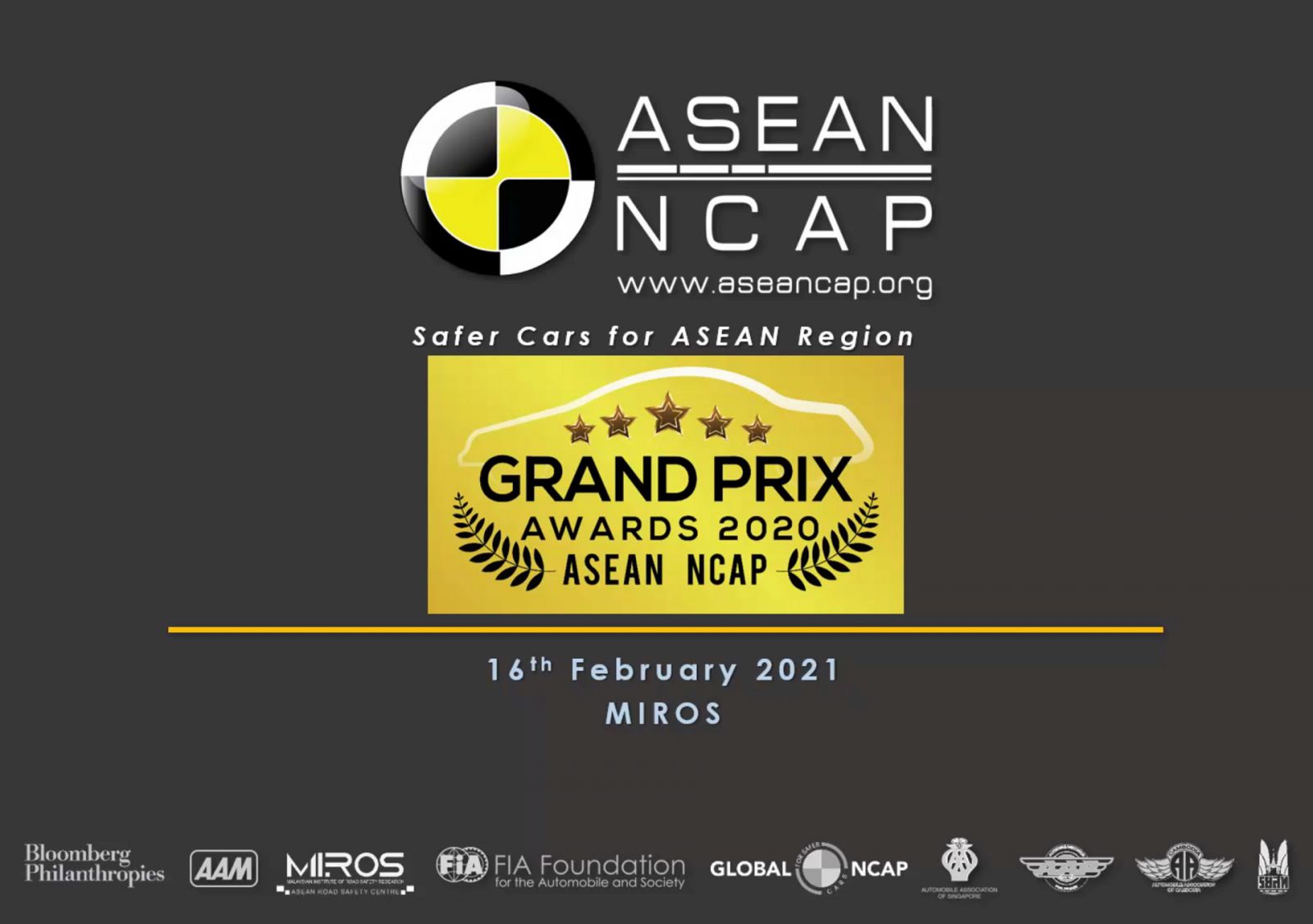 Năm nay là lần thứ 4 lễ trao giải ASEAN NCAP Grand Prix Awards được tổ chức.