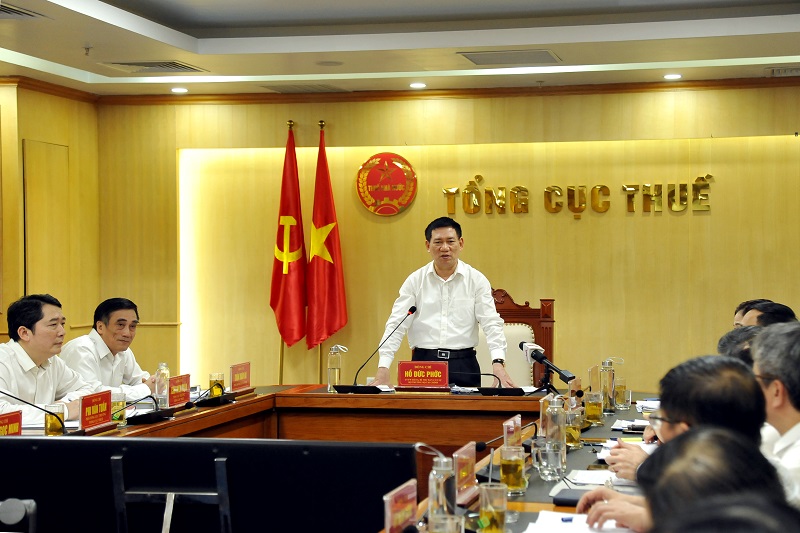 Bộ trưởng Bộ Tài chính Hồ Đức Phớc phát biểu chỉ đạo Hội nghị.