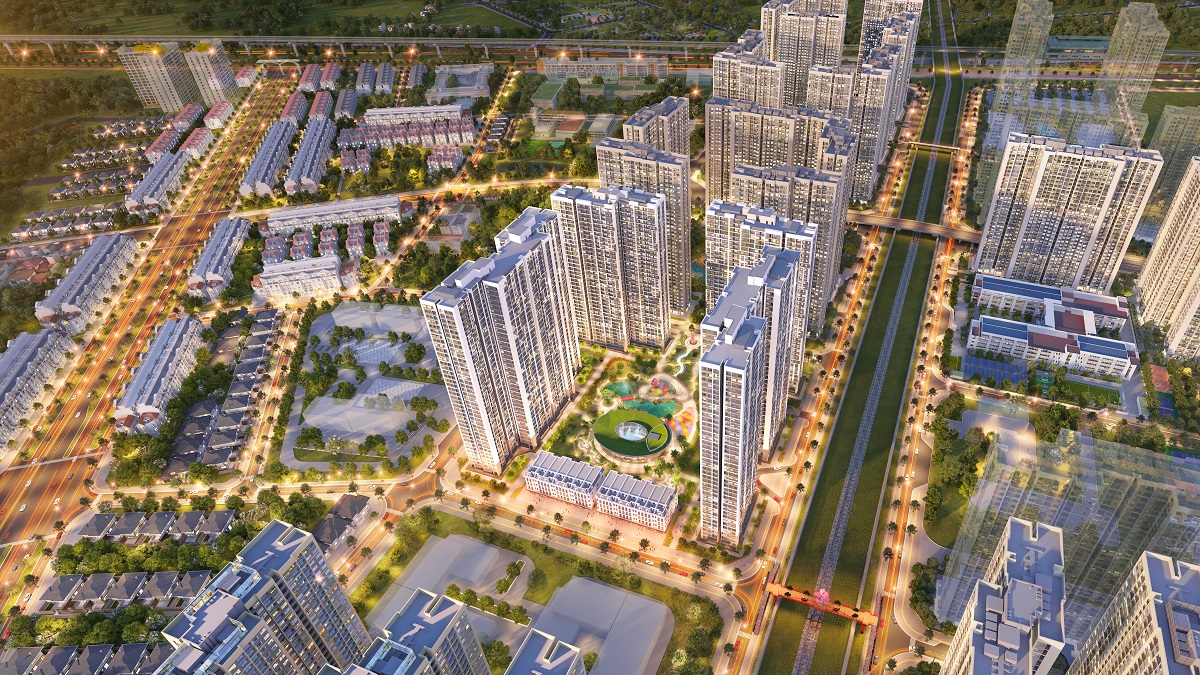 Phân khu Sakura thuộc đại đô thị quốc tế Vinhomes Smart City bao gồm 4 tòa