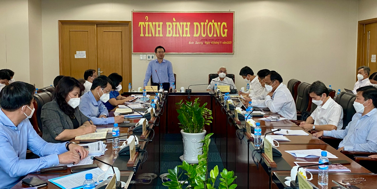 Bộ trưởng Bộ Xây dựng Nguyễn Thanh Nghị phát biểu tại buổi làm việc với lãnh đạo tỉnh và các sở ngành