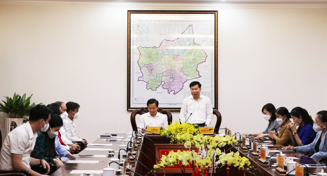 Phó Thủ tướng Lê Minh Khái và đoàn công tác đã làm việc với Thường trực Tỉnh ủy Bình Phước