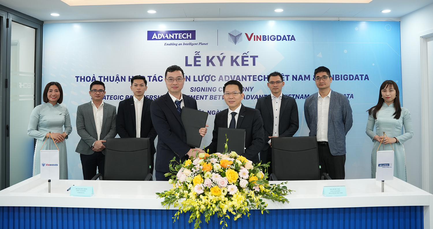 Công ty CP VinBigData và Công ty TNHH Advantech Việt Nam ký kết hợp tác chiến lược trong việc cung cấp các giải pháp trí tuệ nhân tạo (AI) và AIoT