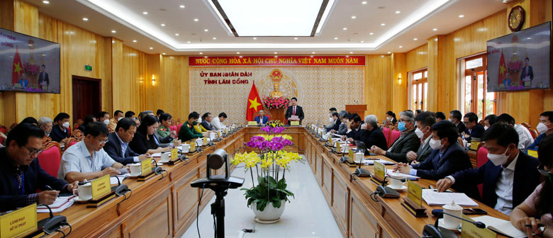 Hội nghị tại đầu cầu UBND tỉnh Lâm Đồng