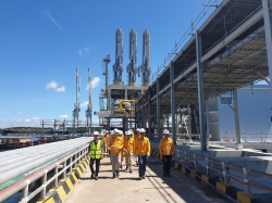 Lãnh đạo PV GAS đến thăm và làm việc tại công trình Dự án Kho chứa LNG 1MMTPA Thị Vải