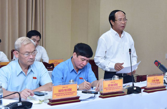Thủ tướng Chính phủ Lê Văn Thành phát biểu tại buổi làm việc