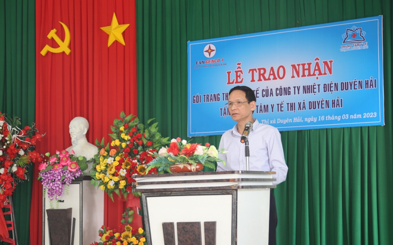 Ông Trần Doãn Thành – Chủ tịch Công đoàn Tổng công ty phát biểu tại buổi lễ
