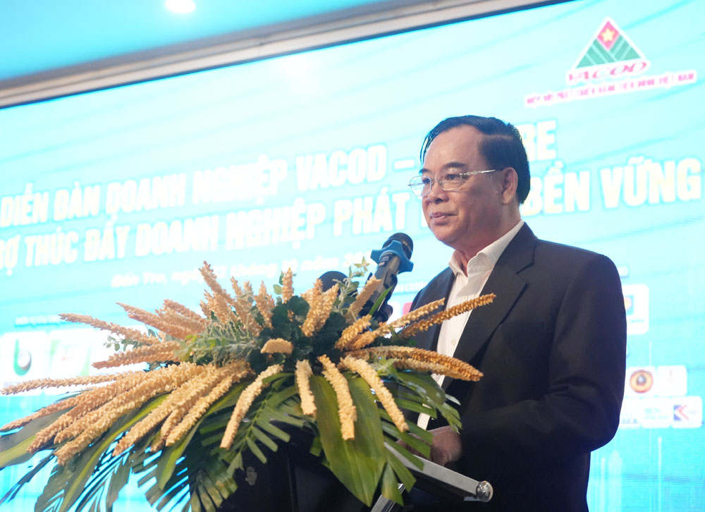 Chủ tịch UBND tỉnh Bến Tre Trần Ngọc Tam phát biểu
