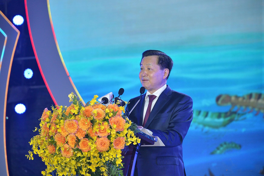 Phó Thủ tướng Chính Phủ Lê Minh Khái phát biểu tại buổi lễ khai mạc.