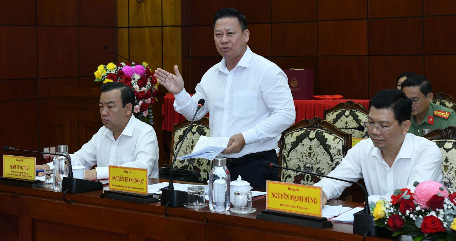 Chủ tịch UBND tỉnh Tây Ninh Nguyễn Thanh Ngọc phát biểu. 