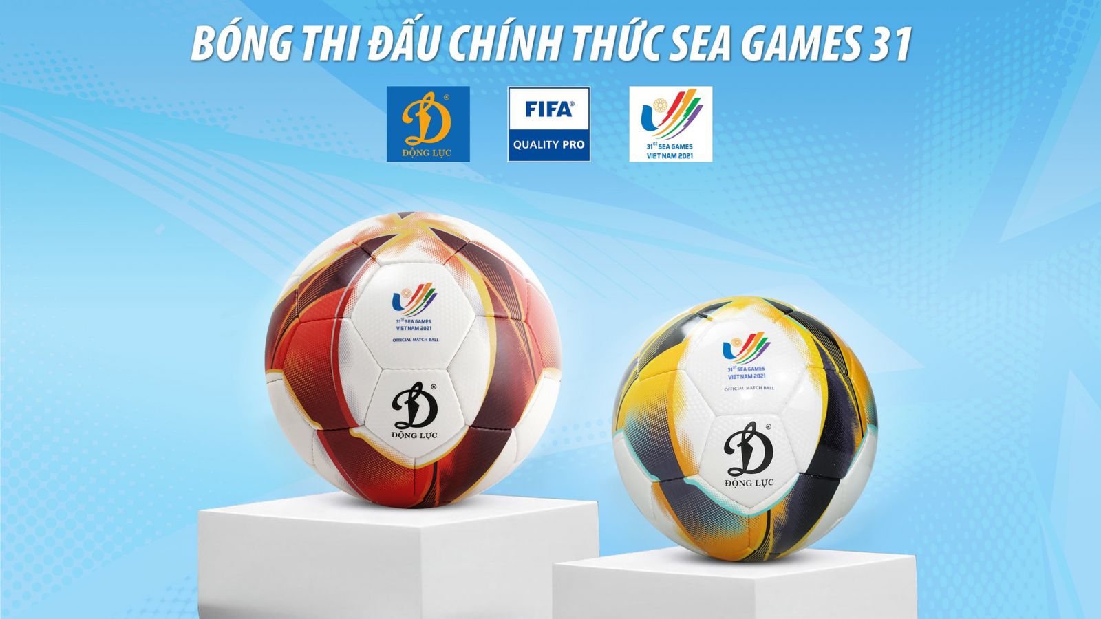 Hai mẫu bóng gồm bóng đá Sea Games UHV 2.07 và bóng futsal Sea Games FS 1.147 Futsal.