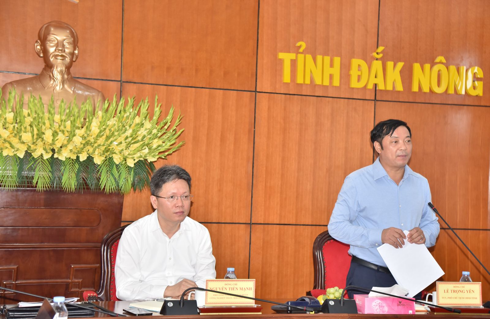. Ông Lê Trọng Yên – TUV, PCT UBND tỉnh Đắk Nông phát biểu kết luận buổi làm việc.