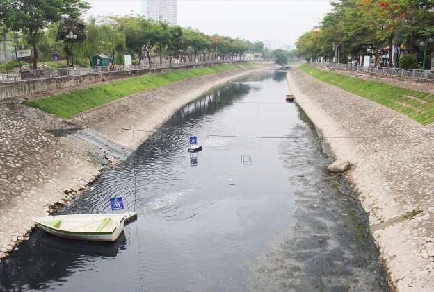 Việc xả nước từ Hồ Tây vào sông Tô Lịch không ảnh hưởng đến thử nghiệm làm sạch bằng công nghệ nano-Bioreactor của Công ty Cổ phần đầu tư môi trường Nhật Việt (JVE).