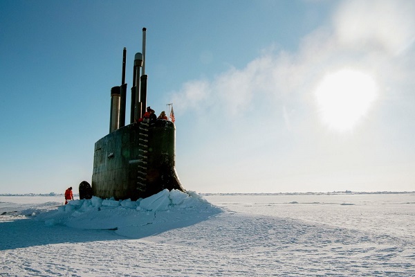 Tàu ngầm tấn công nhanh USS Connecticut của Mỹ tập trận tại Bắc Cực hồi năm 2018.
